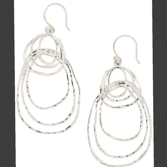 Silpada Vintage Sterling Silver Layered Bubbles Earrings - Picture 6 of 6